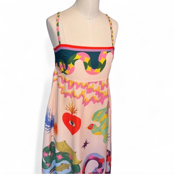 Colorful Maxi Dress with Abstract Print - Picture 2 of 9